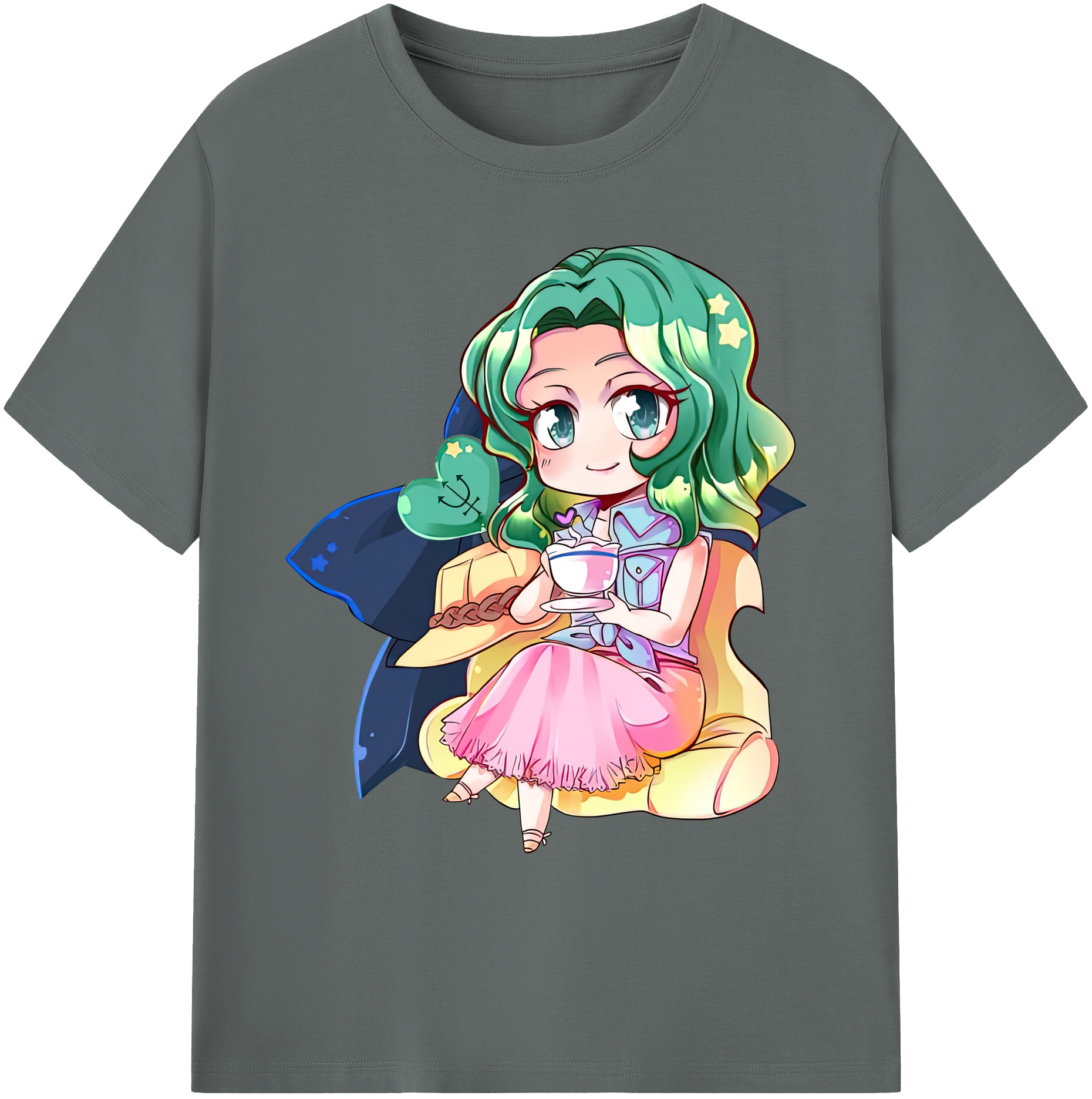（画像用） 美少女戦士セーラームーン 海王 みちる（かいおう みちる） Sailor Moon Kaiou Michiru 綿100％ メンズ半袖Tシャツ｜肌触りやわらか＆通気性